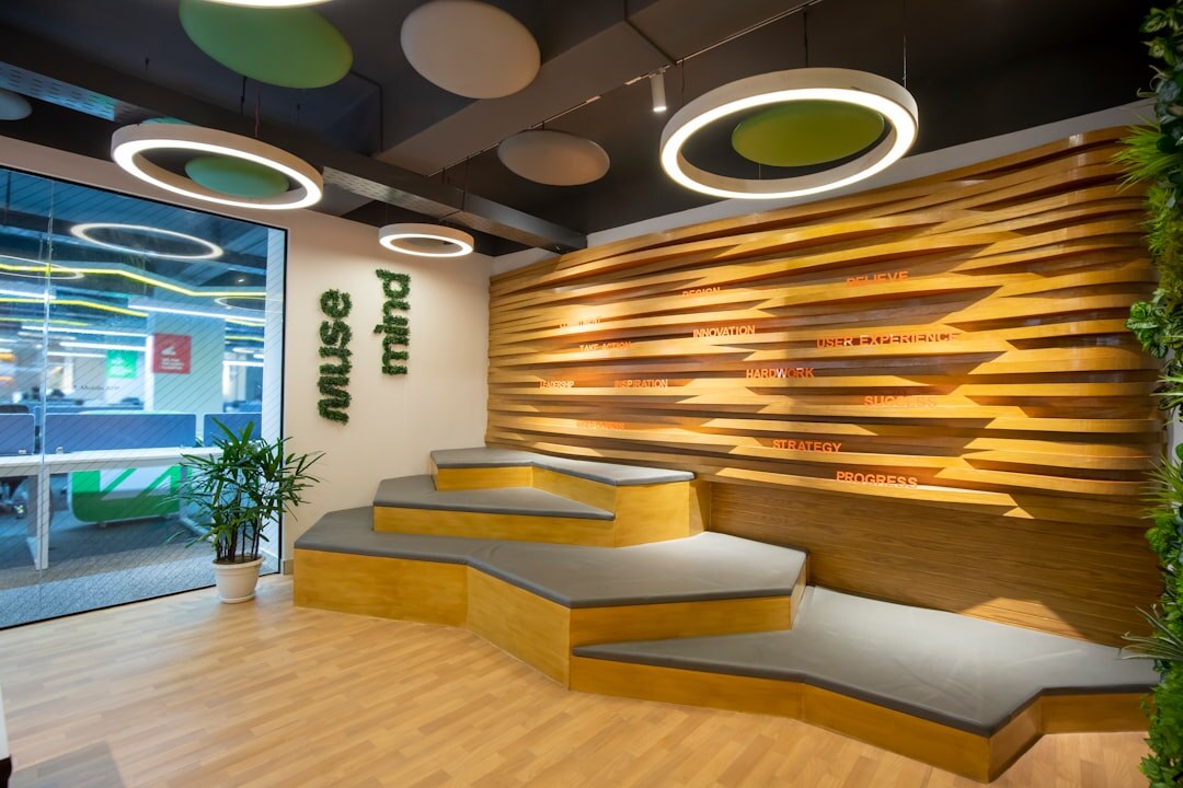 Reception area of a media training studio