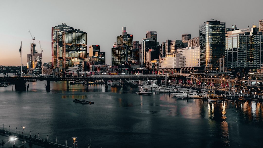 Sydney city skyline at night